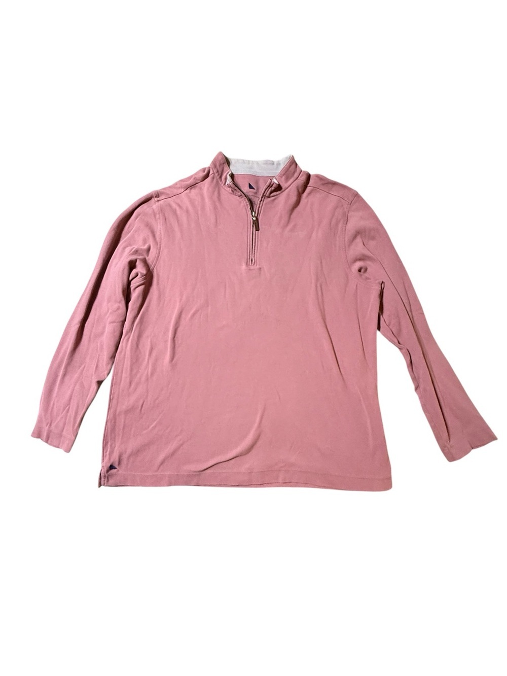 Men's UNTUCKit XL 1/4 Zip Pullover Performance Long Sleeve Sweater Raspberry